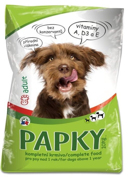 Akinu Papky 10 kg s hovädzím pre psov - kompletné krmivo